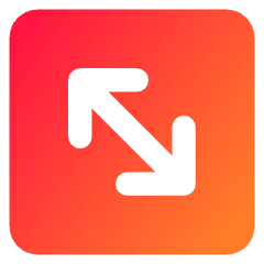 Line Arrow Diagonal Square 2 Icon from Core Gradient Set