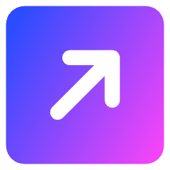 Line Arrow Diagonal Top Right Square Icon from Core Gradient Set