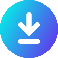 Line Arrow Down Circle 2 Icon from Core Gradient Set