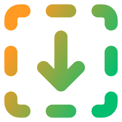 Line Arrow Down Dashed Square Icon from Core Gradient Set