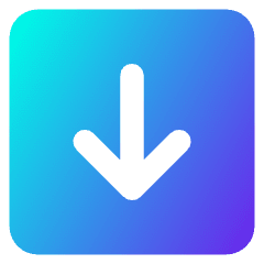 Line Arrow Down Square Icon from Core Gradient Set