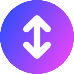 Line Arrow Fit To Height Circle Icon from Core Gradient Set