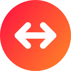Line Arrow Fit To Width Circle Icon from Core Gradient Set