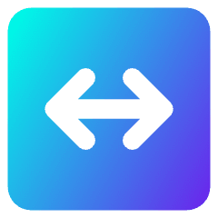 Line Arrow Fit To Width Square Icon from Core Gradient Set
