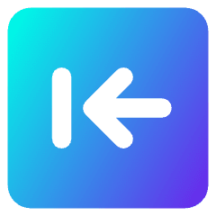 Line Arrow Left Square 2 Icon from Core Gradient Set