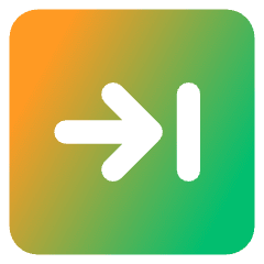 Line Arrow Right Square 2 Icon from Core Gradient Set
