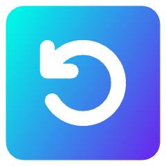Line Arrow Rotate Left Square Icon from Core Gradient Set