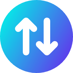 Line Arrow Transfer Vertical Circle 2 Icon from Core Gradient Set