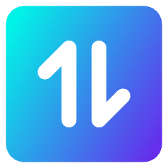 Line Arrow Transfer Vertical Square 1 Icon from Core Gradient Set