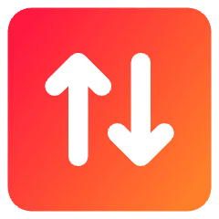 Line Arrow Transfer Vertical Square 2 Icon from Core Gradient Set