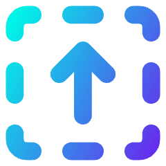 Line Arrow Up Dashed Square Icon from Core Gradient Set