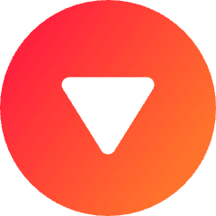 Tailless Triangle Arrow Down Circle Icon from Core Gradient Set