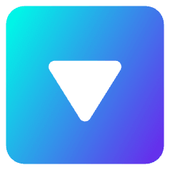 Tailless Triangle Arrow Down Square Icon from Core Gradient Set