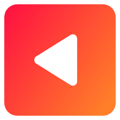 Tailless Triangle Arrow Left Square Icon from Core Gradient Set