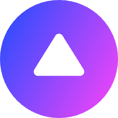 Tailless Triangle Arrow Up Circle Icon from Core Gradient Set