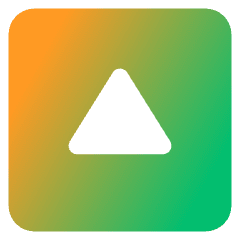 Tailless Triangle Arrow Up Square Icon from Core Gradient Set