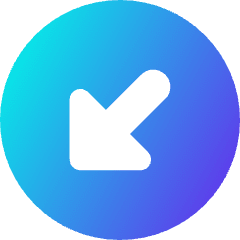 Triangle Arrow Diagonal Bottom Left Circle Icon from Core Gradient Set