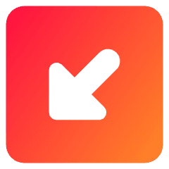 Triangle Arrow Diagonal Bottom Left Square Icon from Core Gradient Set