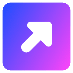 Triangle Arrow Diagonal Top Right Square Icon from Core Gradient Set