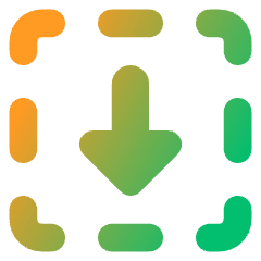 Triangle Arrow Down Dashed Square Icon from Core Gradient Set