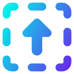 Triangle Arrow Up Dashed Square Icon from Core Gradient Set