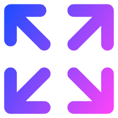 Line Arrow Expand Icon from Core Gradient Set