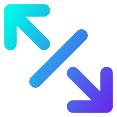 Line Arrow Expand Diagonal 4 Icon from Core Gradient Set