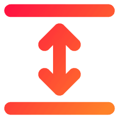 Line Arrow Expand Vertical Icon from Core Gradient Set