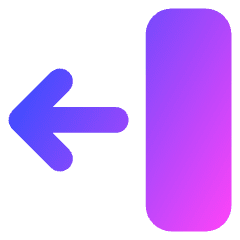 Line Arrow Move Left 2 Icon from Core Gradient Set