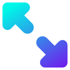 Triangle Arrow Expand Diagonal 2 Icon from Core Gradient Set