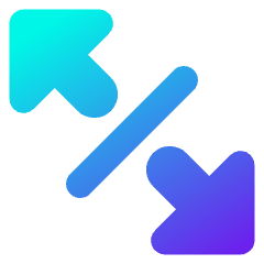 Triangle Arrow Expand Diagonal 4 Icon from Core Gradient Set