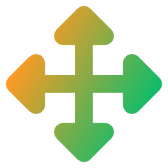 Triangle Arrow Move Icon from Core Gradient Set