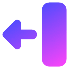 Triangle Arrow Move Left 2 Icon from Core Gradient Set