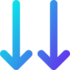 Double Line Arrow Down Icon from Core Gradient Set