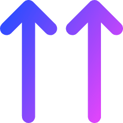 Double Line Arrow Up Icon from Core Gradient Set