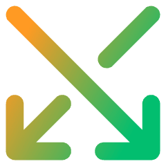 Line Arrow Crossover Down Icon from Core Gradient Set
