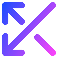 Line Arrow Crossover Left Icon from Core Gradient Set