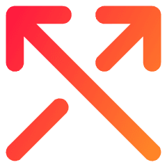 Line Arrow Crossover Up Icon from Core Gradient Set