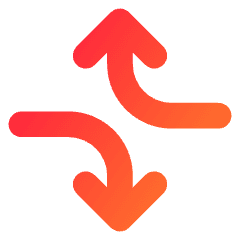 Line Arrow Dodge 2 Icon from Core Gradient Set