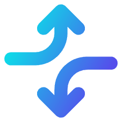 Line Arrow Dodge 4 Icon from Core Gradient Set