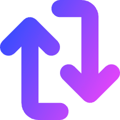 Line Arrow Reload Vertical 1 Icon from Core Gradient Set