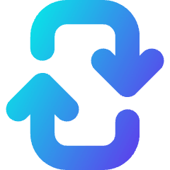 Line Arrow Reload Vertical 2 Icon from Core Gradient Set