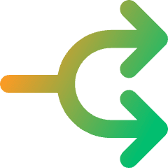 Line Arrow Split Right 1 Icon from Core Gradient Set