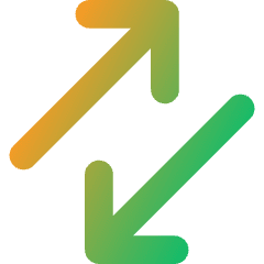 Line Arrow Transfer Diagonal 3 Icon from Core Gradient Set