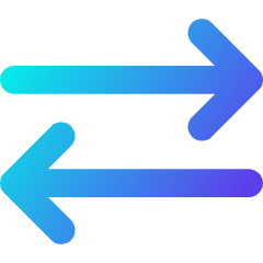 Line Arrow Transfer Horizontal 2 Icon from Core Gradient Set