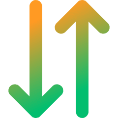 Line Arrow Transfer Vertical 3 Icon from Core Gradient Set