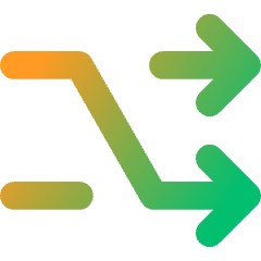 Shuffle Line Arrow Icon from Core Gradient Set