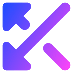 Triangle Arrow Crossover Left Icon from Core Gradient Set