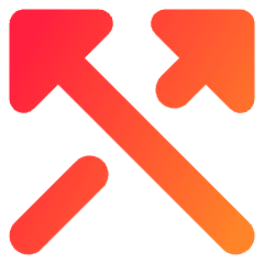 Triangle Arrow Crossover Up Icon from Core Gradient Set