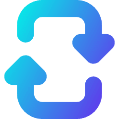 Triangle Arrow Reload Vertical 2 Icon from Core Gradient Set